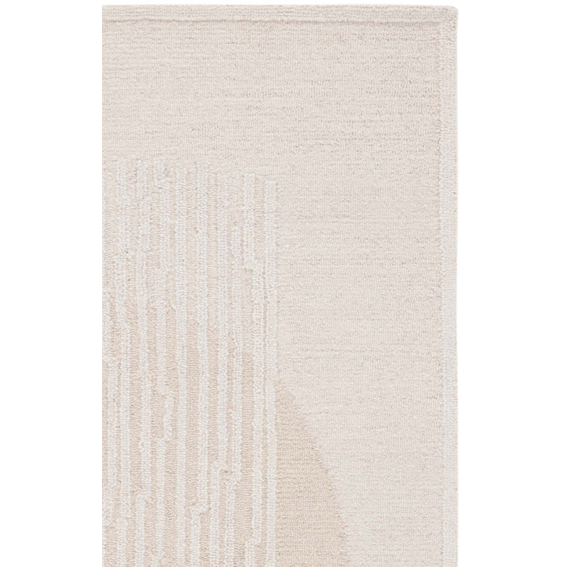 Vanceboro Rodeo Drive Hand Tufted Wool/Cotton Abstract Rug in Beige/Ivory, Runner 2'3" x 8'
