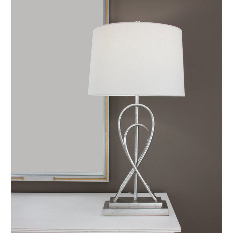 Panama Table Lamp, Silver Leaf