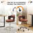 Ring-Shaped Wooden Back Office Chair With Foot Spikes And Wheels-1265467741