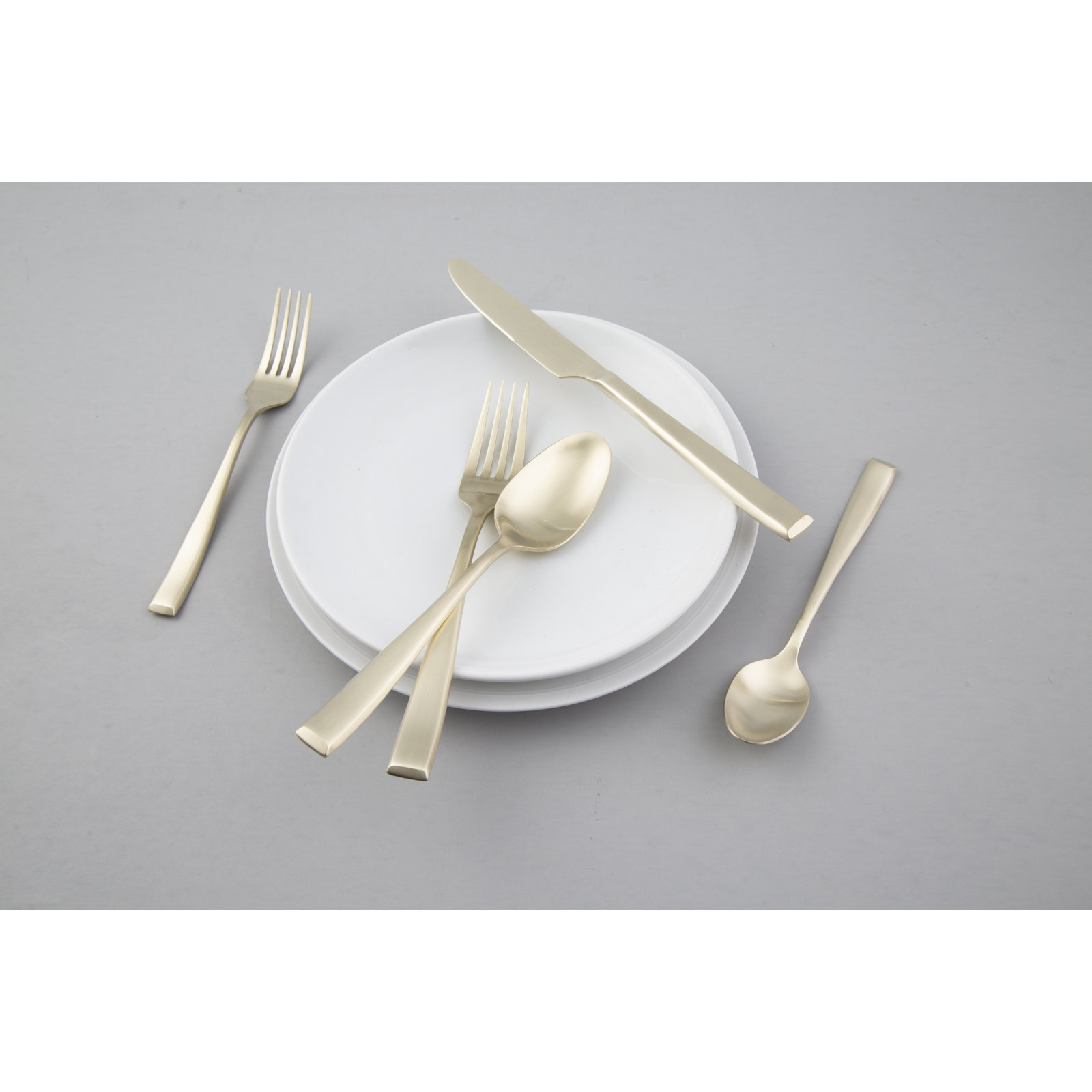 Samira 20 Piece Flatware Set, Service for 4, Champagne Satin