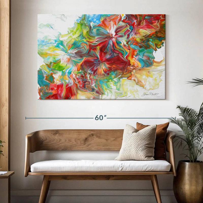 Avery abstrait versant X, H 34 po x l 51 po