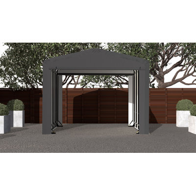 ShelterTube Wind and Snow-Load Rated Garage, 12x18x10 Grey
