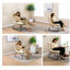Chaises de salle à manger Comfort, structure en bois et métal beige, cuisine moderne