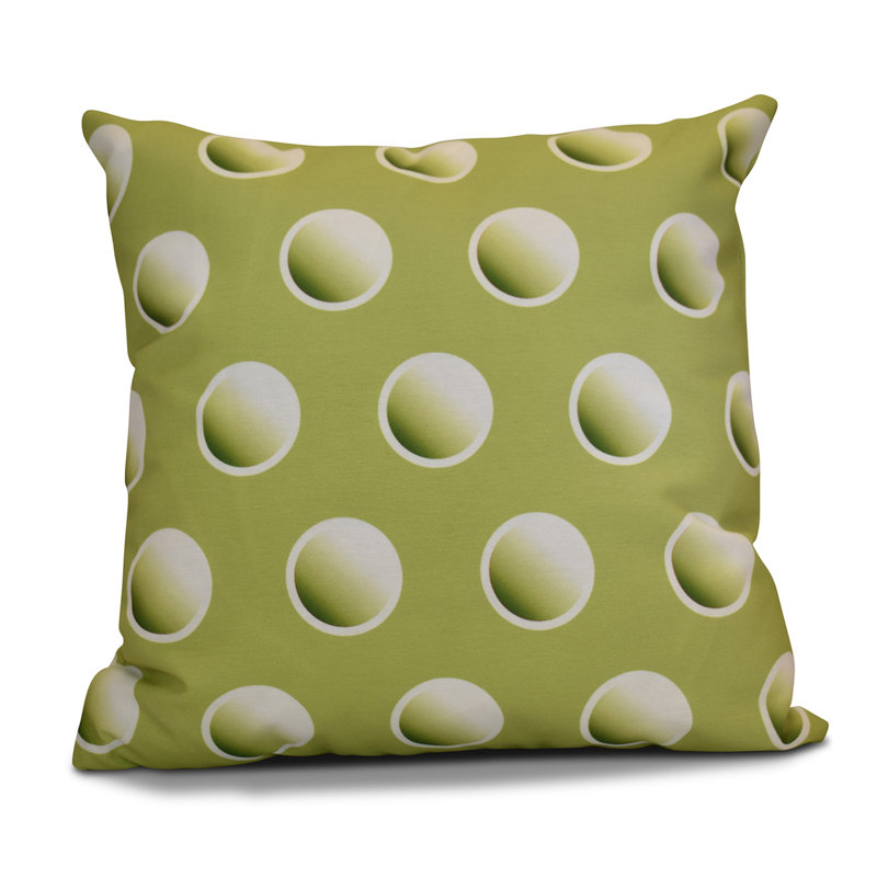 Housse de coussin carrée à pois dip dye, H 26 po x l 26 po, Vert
