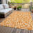 Zarelia Orange Washable Indoor-Outdoor Rug - -2145159967
