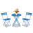 2-Seater Patio Bistro Set - Round Folding Table and 2 Metal Chairs-1508465318
