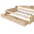 Exquisite Twin Daybed With Side Bookshelves, Charging, Natural Compartments, Drawers, , Wood Look-462935510