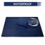 Ensembles de table en similicuir, napperons en PU, imperméables, résistants aux taches et à la chaleur, faciles à nettoyer, ensemble de 6, (bleu)