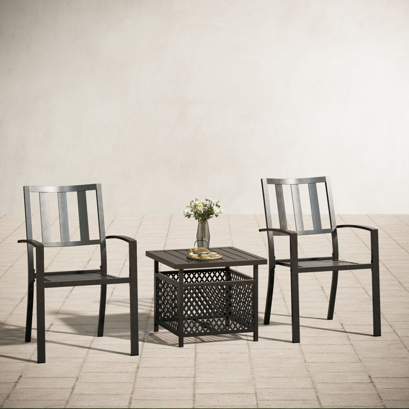 Alyah 2 - Person Patio Dining Set with Square Table