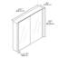 Armoire à pharmacie murale avec miroir et 2 tablettes Korecky W H 32 po H gris anthracite-2137726304-2137726316