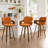 Modern Upholstered Swivel Counter Height Bar Stool-1895730474