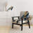 Stylish Spiral Abstract VI - Upholstered Modern Arm Chair, Spiral Pattern Accent Chair