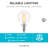 4 Watt (40 Watt Equivalent), G16.5 LED, Dimmable Light Bulb, E12/Candelabra Base-59144442