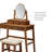 Crosstown Makeup Vanity Set with Stool
