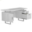 Bureau d'ordinateur blanc à 2 tiroirs ultrabrillant