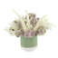 Sedum and Pampas Arranged in Ceramic Pot