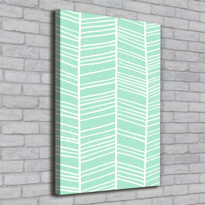 Herringbone Pattern - Wrapped Canvas Print