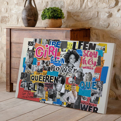 Canvas A Vibrant Collage Featuring A Diverse Array Of Images And Wall Art Text Representing Empowerment And Femininity The Composition Canvas Wall Art