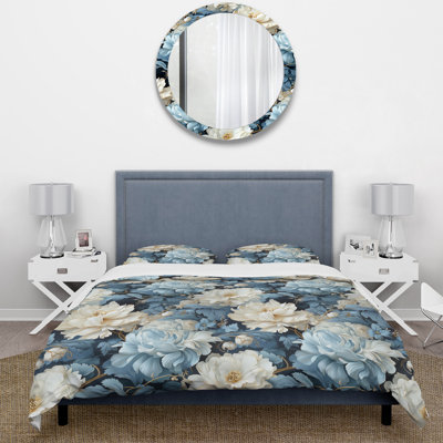 Ethereal Rococo Flourish Victorian Pattern IX Duvet Cover