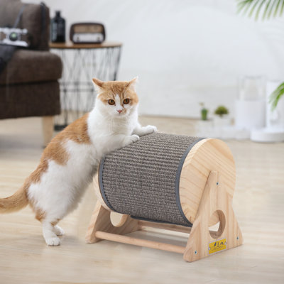 Casea Rotatable Cat Scratcher with Built-in Bells/Catnip