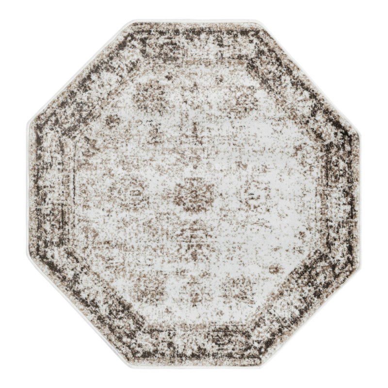 Brandt Rug, Octagon 4'1" x 4'1", No, Beige/Tan