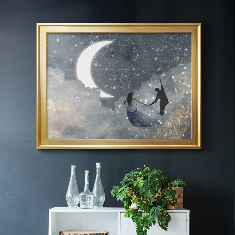 «Celestial Love I», reproduction sur toile, H 18 po x l 26 po x P 1,5 po, Or
