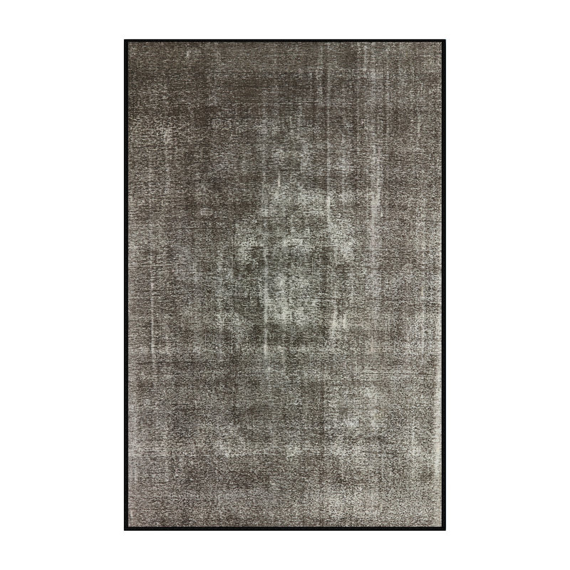 Tapis brun à motif oriental, Tapis de couloir 2 pi x 5 pi