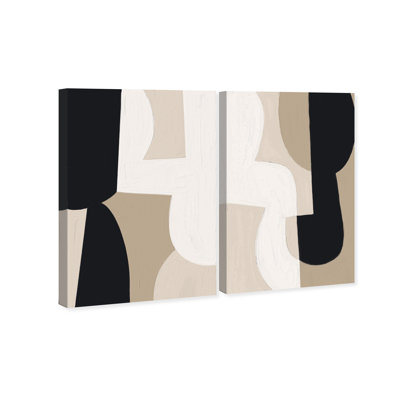 El Modernista Set Abstract Canvas Print by Oliver Gal, Black Frame, 10 x 15