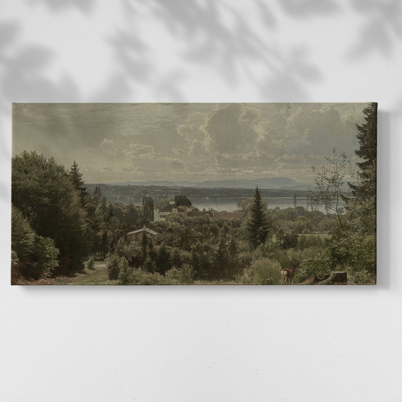 Série paysage - DCCCLxxv- Toile tendue avec châssis - Prêt à accrocher, H 16 po x l 32 po