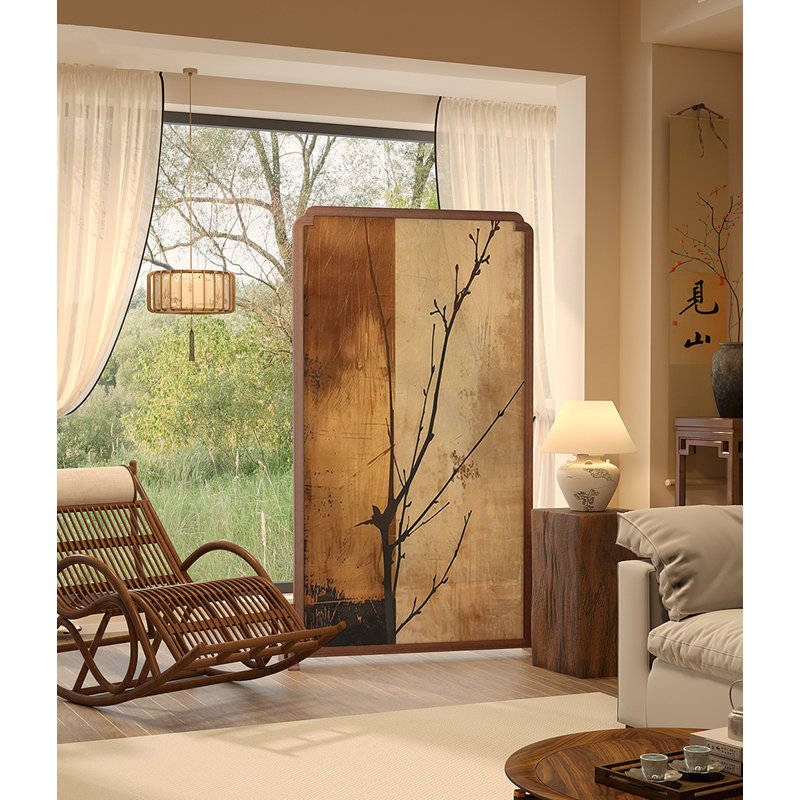 Paravent en épinette de style médiéval, H 70,87 po x l 47,24 po x P 1,97 po