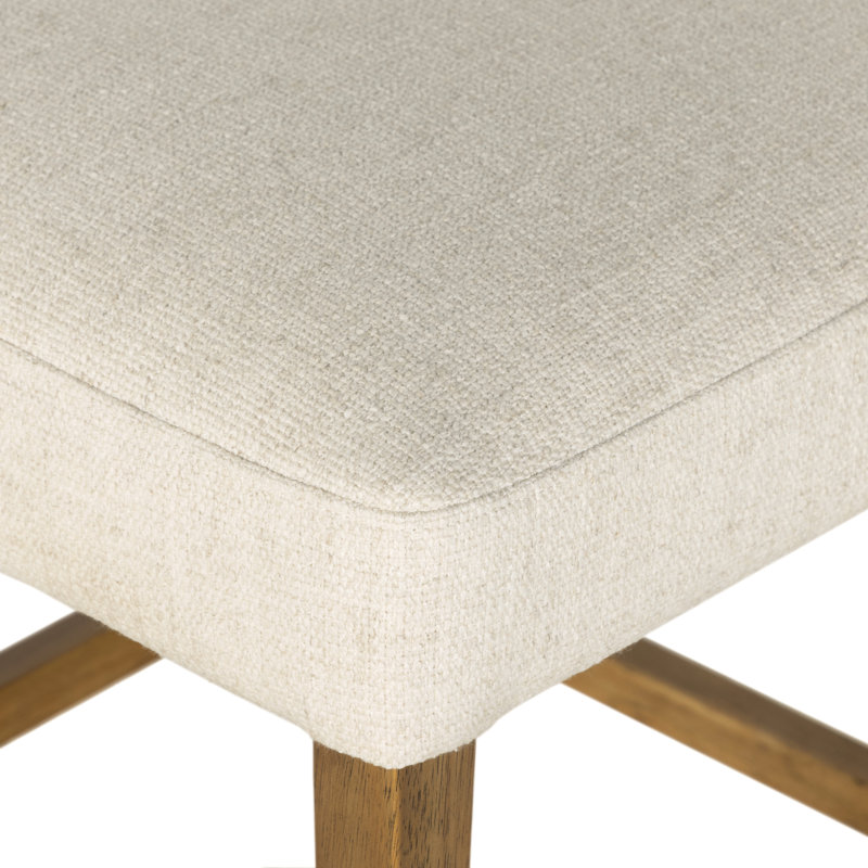 Ferris Stool, Counter Stool (25.98" Seat Height), Thames Cream/Winchester Beige Poly Bend/Leather, Burnished Parawood