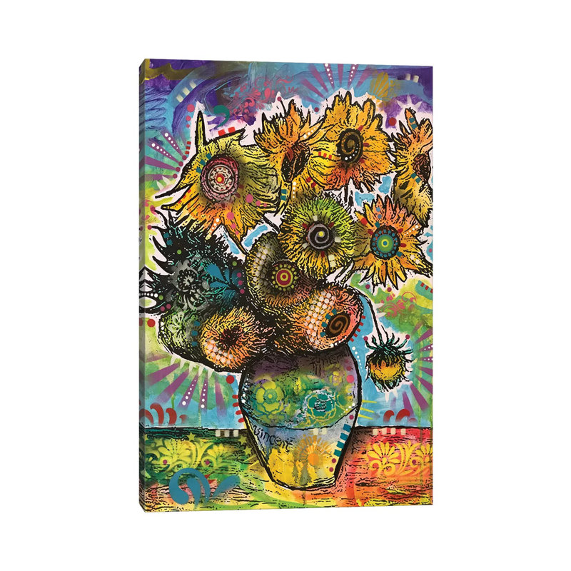 Sunflowers 1 Piece Wrapped Canvas Painting, 30.48cm H x 20.32cm W x 1.91cm D