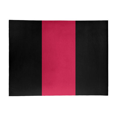 Tapis noir/rouge rayé