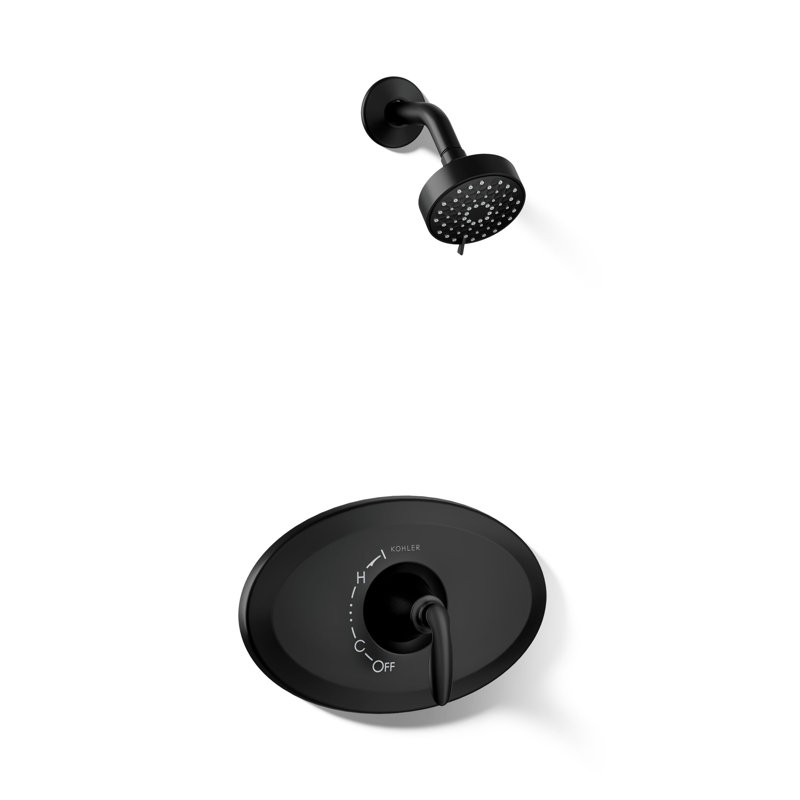 Remodel Rite-Temp Shower Trim Kit With 1.75 Gpm, Matte Black