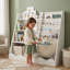Bibliothèque pour enfants avec présentoir de livres pour enfants, tablettes de rangement ouvertes et armoire pour jouets