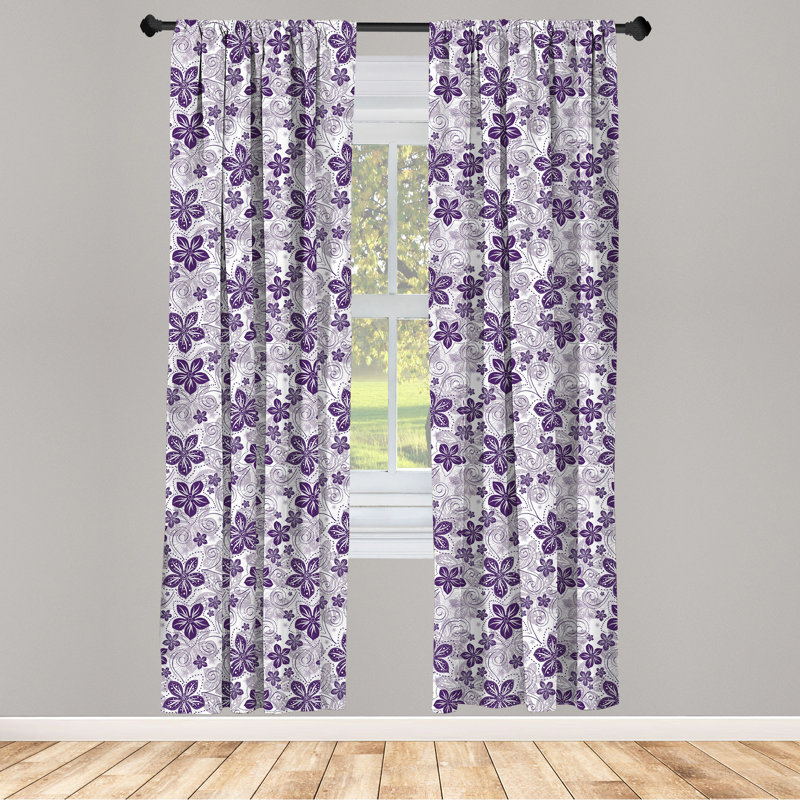 Paire de rideaux semi-transparents avec passe-tringle, 28 po x 63 po