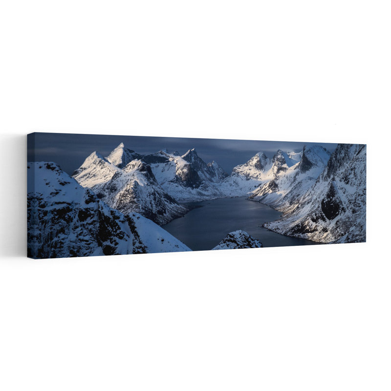Majestic Winter Fjord by Wojciech Kruczynski - Wrapped Canvas Panoramic Print, 121.92 cm H x 40.64 cm W