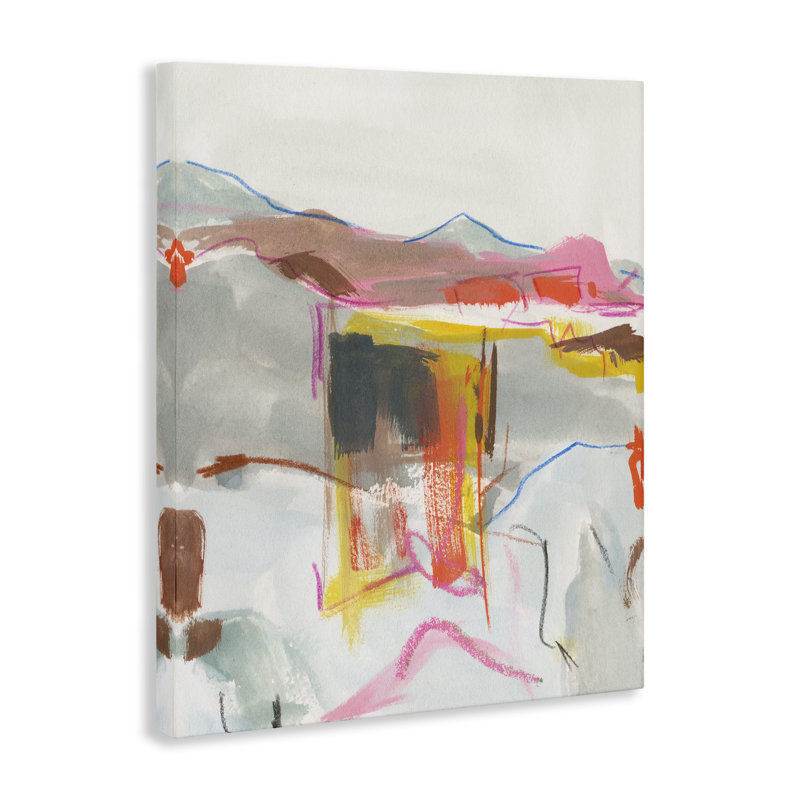  "Bold Abstract Mountain Shapes", art mural par Melissa Wang, H 20 po x l 16 po
