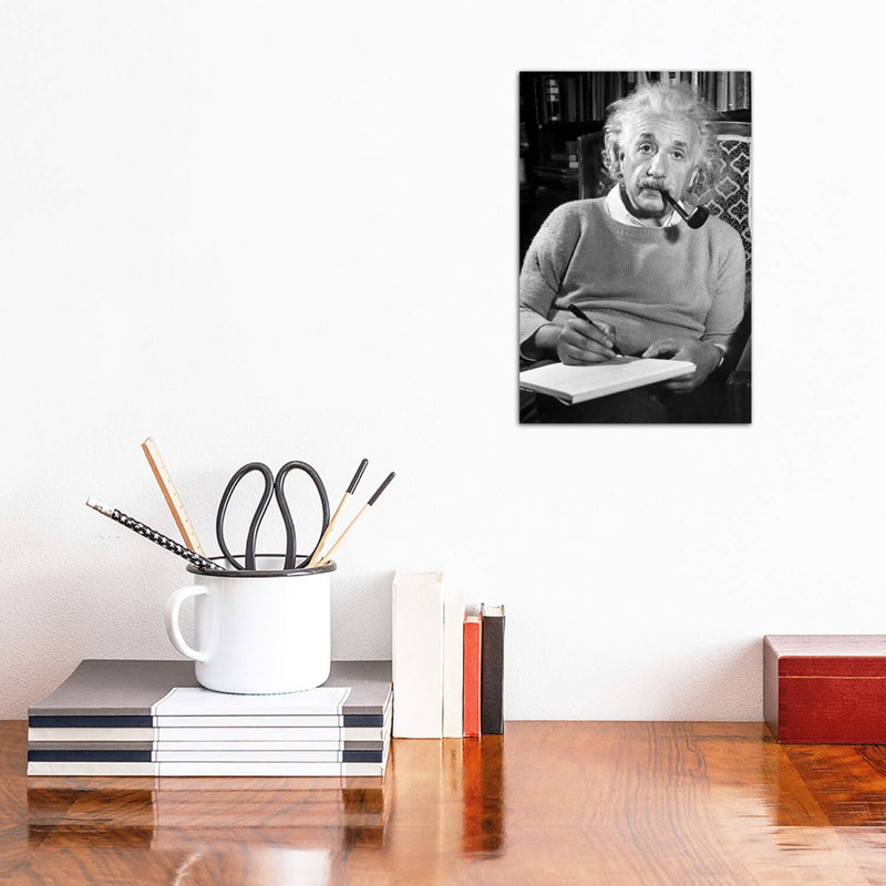 Albert Einstein (1879-1955) - Wrapped Canvas Print, 20.32 cm H x 30.48 cm W