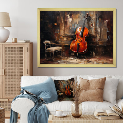 Violoncelle charisma profond bourgogne III sur toile