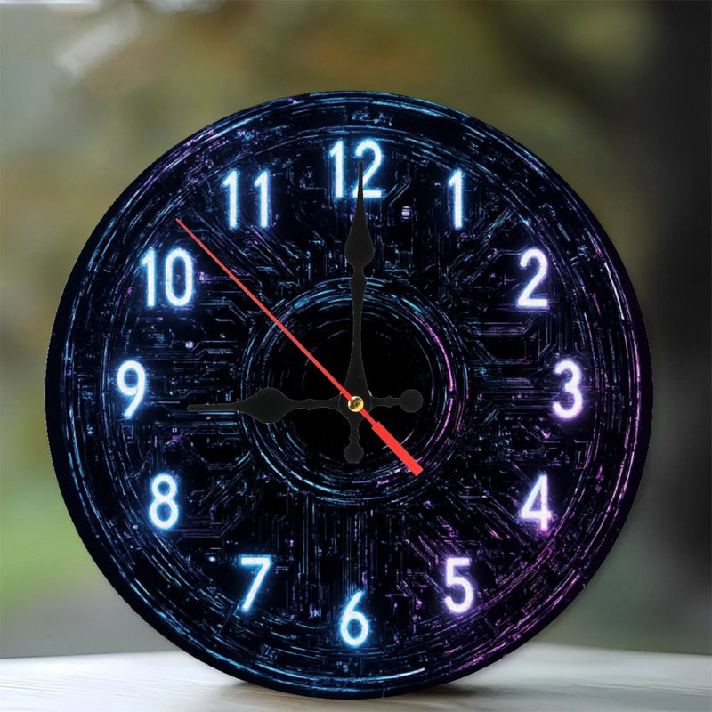 Horloge numérique néon