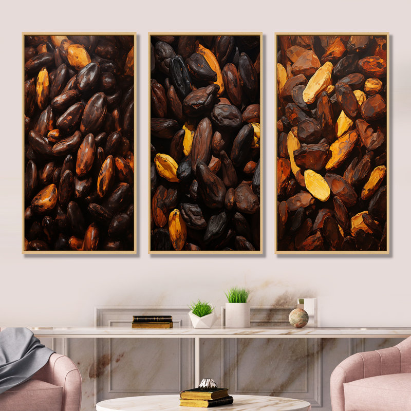 Cacao Roasted Reverie, H 40 po x l 60 po, Cadre flottant brun
