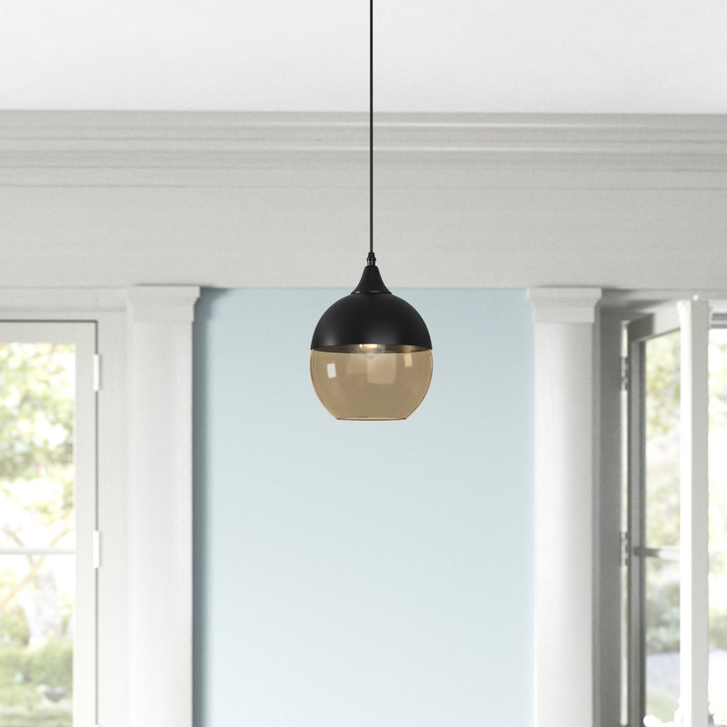 Emmanuelle 1 - Light Single Pendant, Black/Bronze