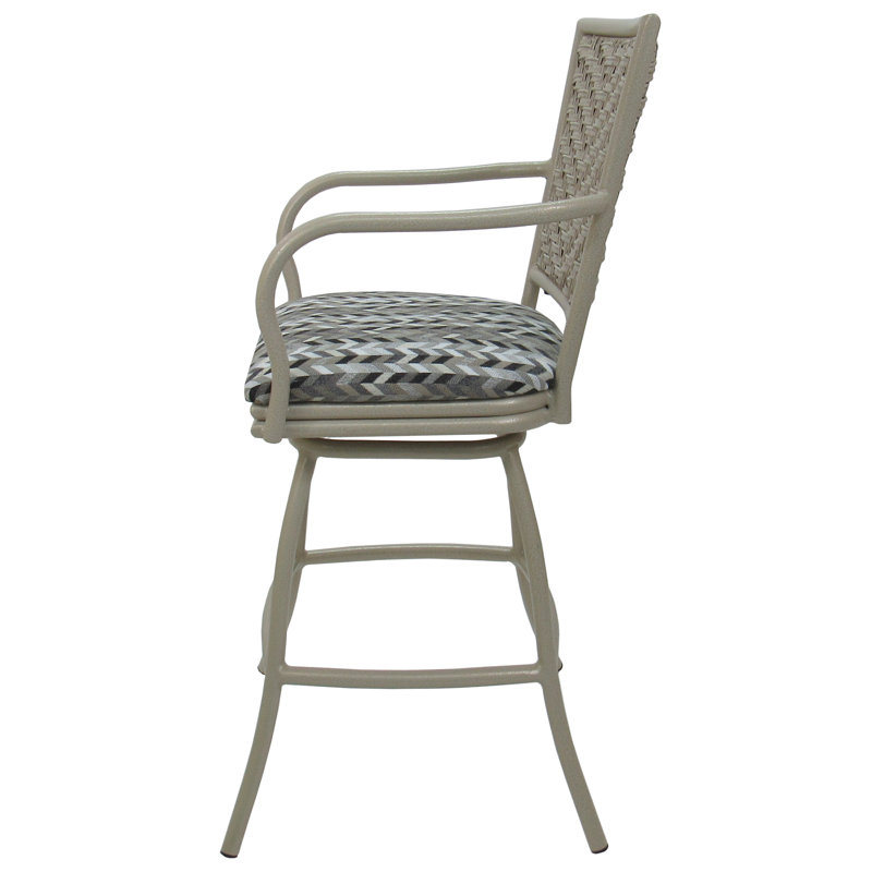 Tabouret de bar d'extérieur, 34", Simi gris doux