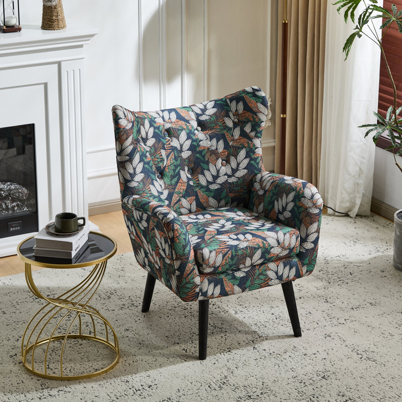 Fauteuil à oreilles à accoudoirs