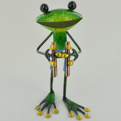 Gurdon Frog Weather Resistant Metal Garden Statue