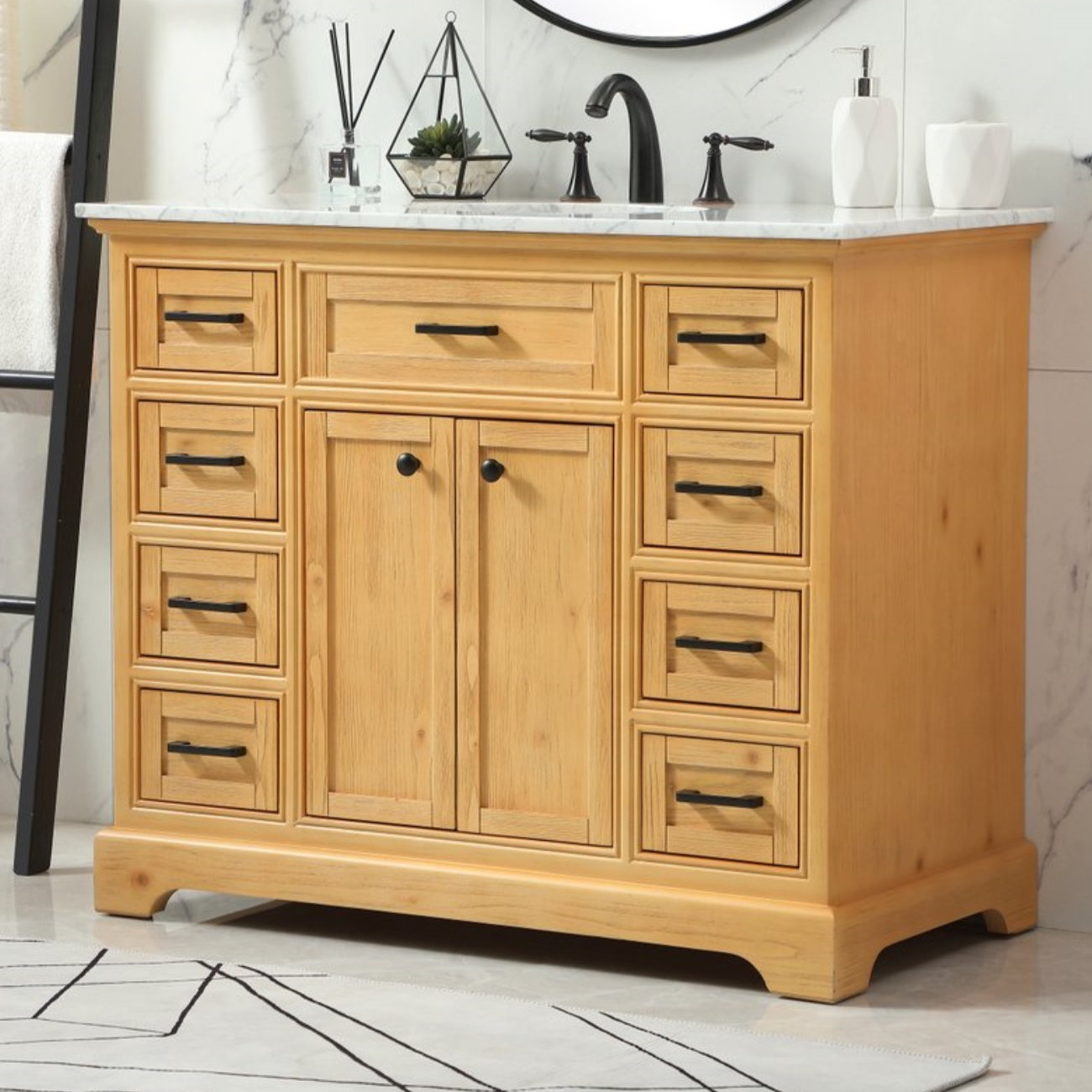 Hermes 42" Single Bathroom Vanity, Natural