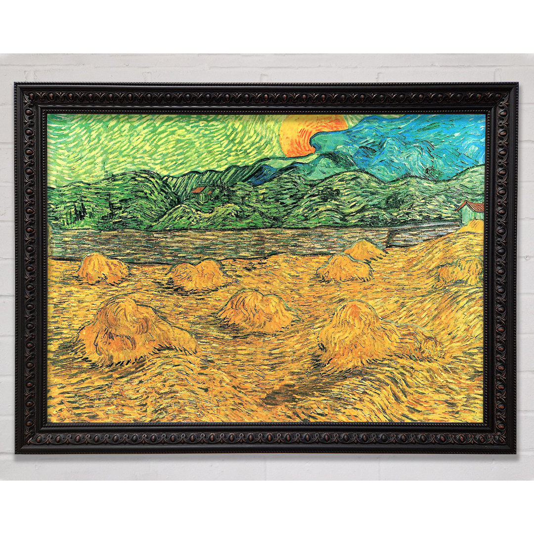 Van Gogh Abendlandschaft bei Mondaufgang - Einzelner Bilderrahmen Kunstdrucke