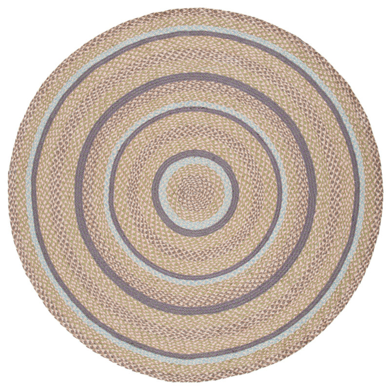 Lavendale Hand Woven Jute Rug, Round 6'
