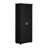 Black Bathroom Storage Cabinet with Adjustable Shelf - Two-Door MDF Office Cabinet with Anti-Tipping Device, Waterproof Finish